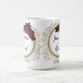 ロマンチックバラリースフェザー結婚ズ コーヒーマグカップ (中央)
