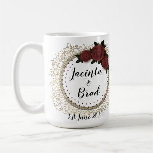ロマンチックバラリースフェザー結婚ズ コーヒーマグカップ