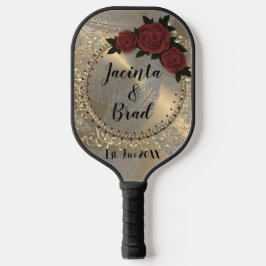 ロマンチックバラリースフェザー結婚ズ ピックルボールラケット