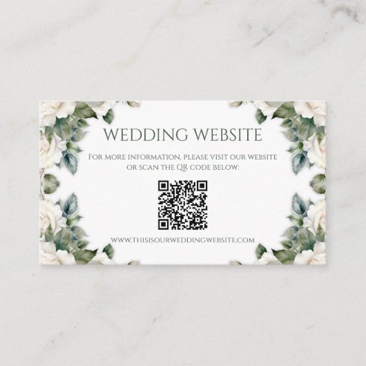 ロマンチックバラ庭園の結婚式サイト エンクロージャーカード (正面)