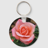 ロマンチックバラ植物芸術プリント キーホルダー (正面)