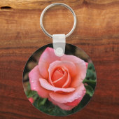 ロマンチックバラ植物芸術プリント キーホルダー (正面)