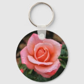 ロマンチックバラ植物芸術プリント キーホルダー (裏面)