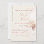 ロマンチックバラ結婚式招待状 招待状 (正面)