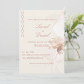 ロマンチックバラ結婚式招待状 招待状 (スタンド正面)