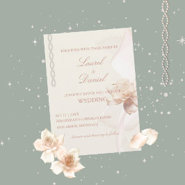 ロマンチックバラ結婚式招待状 招待状