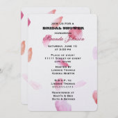 ロマンチックバラ花びらブライダルシャワー 招待状 (正面/裏面)