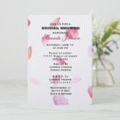 ロマンチックバラ花びらブライダルシャワー 招待状 (スタンド正面)