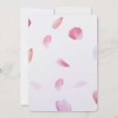 ロマンチックバラ花びらブライダルシャワー 招待状 (裏面)