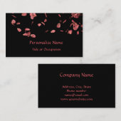 ロマンチックバラ花びら 名刺 (正面/裏面)