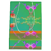 ロマンチックバラ誕生日抱き枕 ミディアムペーパーバッグ (裏面)