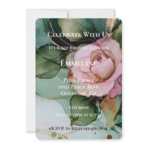 ロマンチックバラ赤面ピンク金ゴールドフローラ誕生日