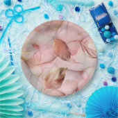 ロマンチックバラ赤面ピンク金ゴールドリーフブライダルシャワー ペーパープレート (パーティー)