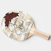 ロマンチックバラ金ゴールドフェザー結婚ズ 卓球ラケット (横)