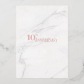 ロマンチックバラ金ゴールドマーブルフォイル記念日 箔招待状 (裏面)