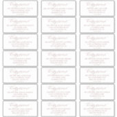 ロマンチックバラ金ゴールド書道ゲスト住所 シール (正面)