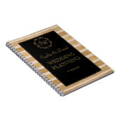 ロマンチックバラ金ゴールド秋リースウェディングプランナー ノートブック (右側)