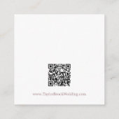 ロマンチックバラ金ゴールドQRコード結婚の詳細 エンクロージャーカード (裏面)