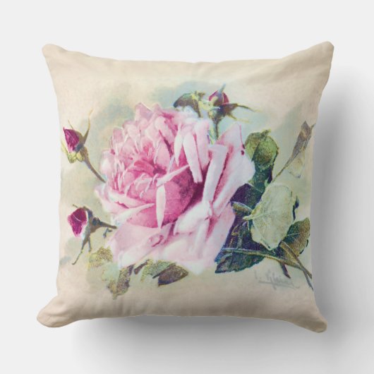 ロマンチックバラ クッション (正面)