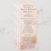 ロマンチックバラ&レース結婚式 プログラムカスタム プログラム (正面/裏面)