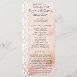 ロマンチックバラ&レース結婚式 プログラムカスタム プログラム