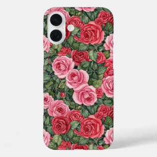 ロマンチックバラ iPhone 16 PLUSケース
