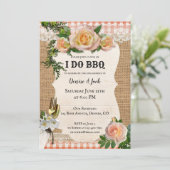 ロマンチックバラI do BBQ婚約パーティ 招待状 (スタンド正面)