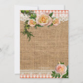 ロマンチックバラI do BBQ婚約パーティ 招待状 (裏面)