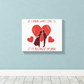 ロマンチックバレンタインキャンバスプリント キャンバスプリント (インサイチュ (ウッドフロア))