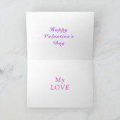 ロマンチックバレンタインデイカードハートキスリップ カード (内部)