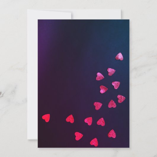 ロマンチックバレンタインデーパーティの招待状 招待状 (裏面)