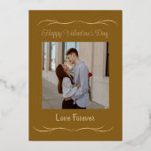 ロマンチックバレンタインデー写真枠 箔シーズンカード (正面)