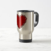 ロマンチックバレンタインラブハートレッド トラベルマグ (正面右)