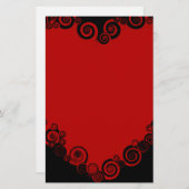 ロマンチックバレンタインラブハートレッド 便箋 (正面/裏面)