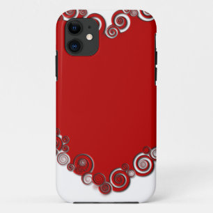 ロマンチックバレンタインラブハートレッド iPhone 11 ケース