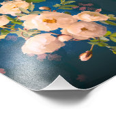 ロマンチックパウダーレッドローズ フォトプリント            (角)