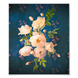 ロマンチックパウダーレッドローズ フォトプリント           