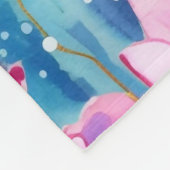 ロマンチックパステルカクティー開花 フリースブランケット (角)