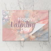 ロマンチックパステルハートバレンタイン紙ランチョンマット ペーパーパッド