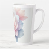 ロマンチックパステルピンクフローラパーソナライズされたラテマグ カフェラテマグ (右)