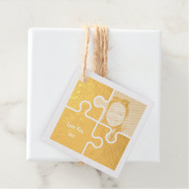 ロマンチックパズルピース愛ユーカスタム フェイバータグ