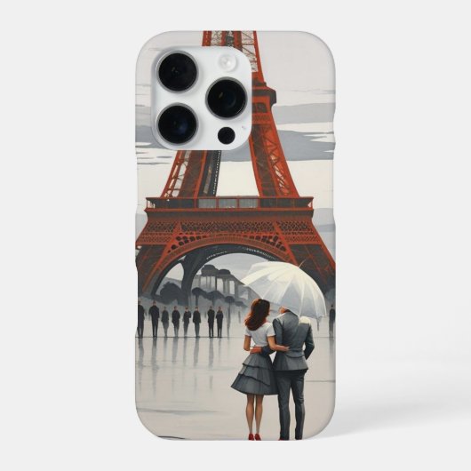ロマンチックパリエッフェルタワーフォンケース iPhoneケース (裏面)
