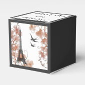 ロマンチックパリエッフェルタワー結婚式の引き出物ボックス フェイバーボックス (正面サイド)