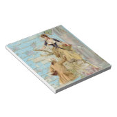 ロマンチックパリラバーズシャビシックなブルー ノートパッド (アングル)