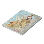 ロマンチックパリラバーズシャビシックなブルー ノートパッド (回転)