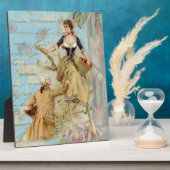 ロマンチックパリラバーズシャビシックなブルー フォトプラーク (側面)