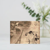 ロマンチックパリヴィンテージ ポストカード (スタンド正面)