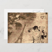 ロマンチックパリヴィンテージ ポストカード (正面/裏面)