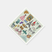 ロマンチックパリ スタンダードカクテルナプキン (角)