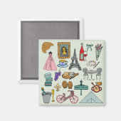 ロマンチックパリ マグネット (正面/裏面)